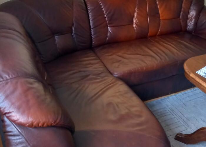 Grajewo ogłoszenia: Sprzedam używana skórzaną kanapę rogową o wymiarach ; lewy bok...